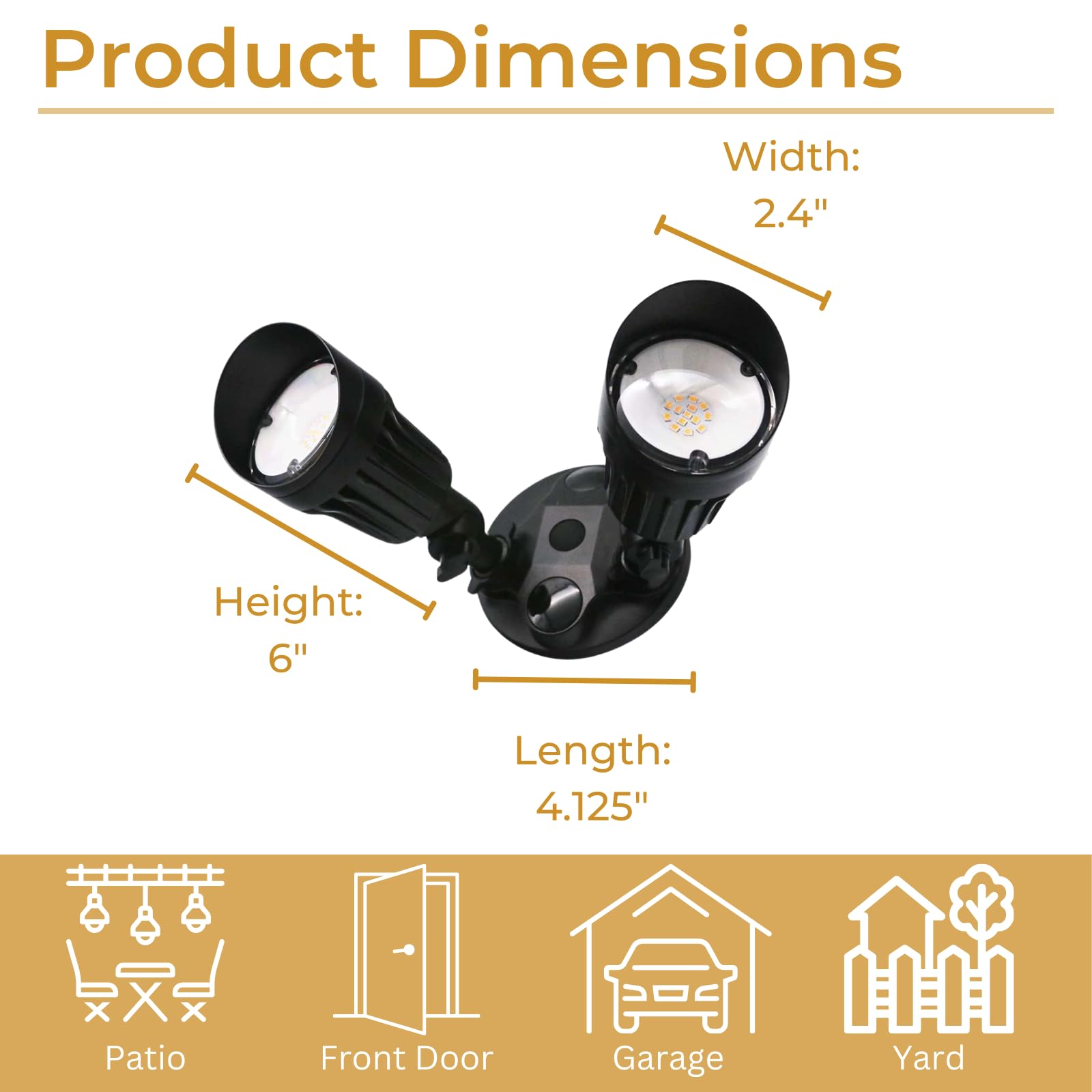 HOMEnhancements 3000K warm LED delivering 1910 lumens for bright outdoor spaces.