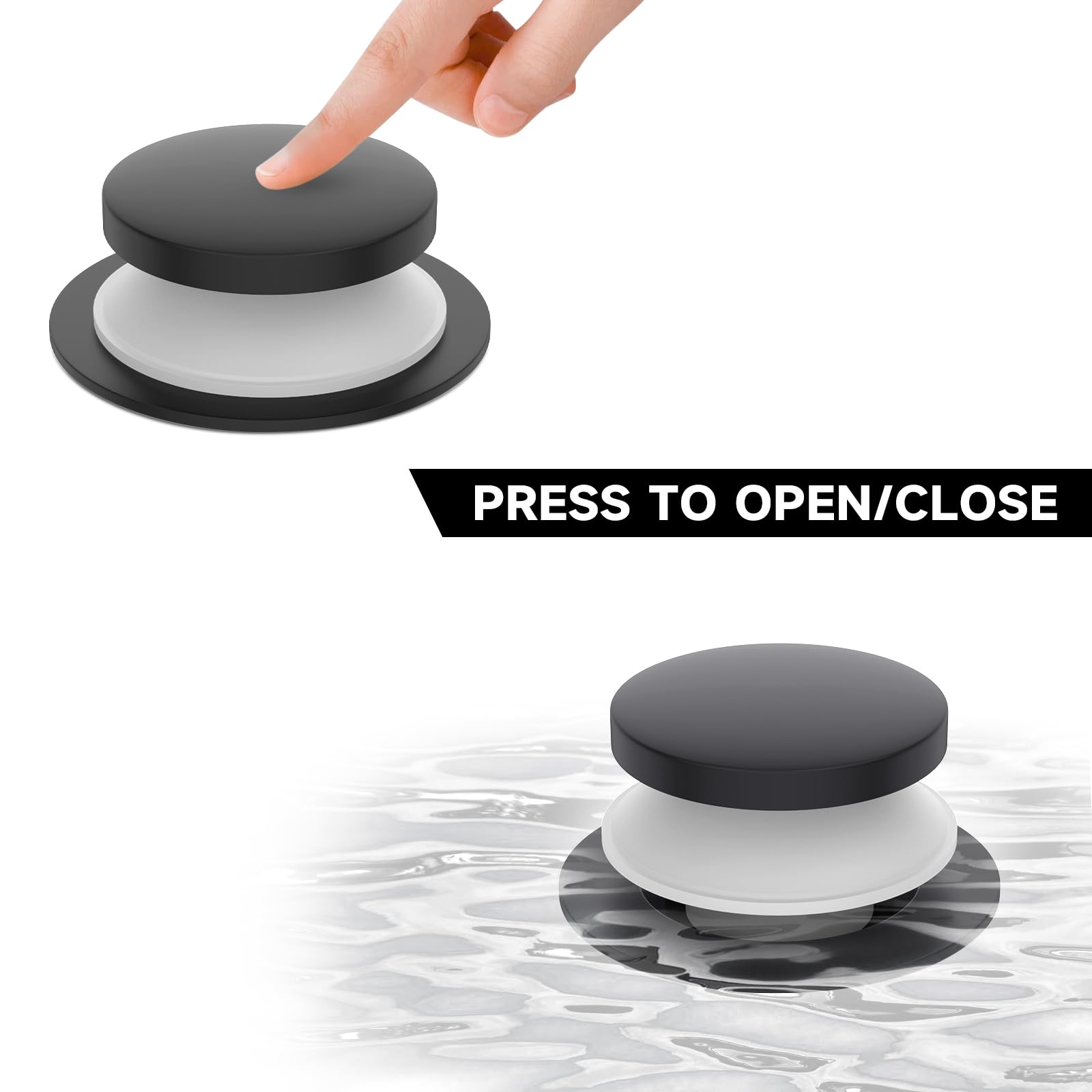 Homeslea built-in hair-filter bath drain helps prevent clogs