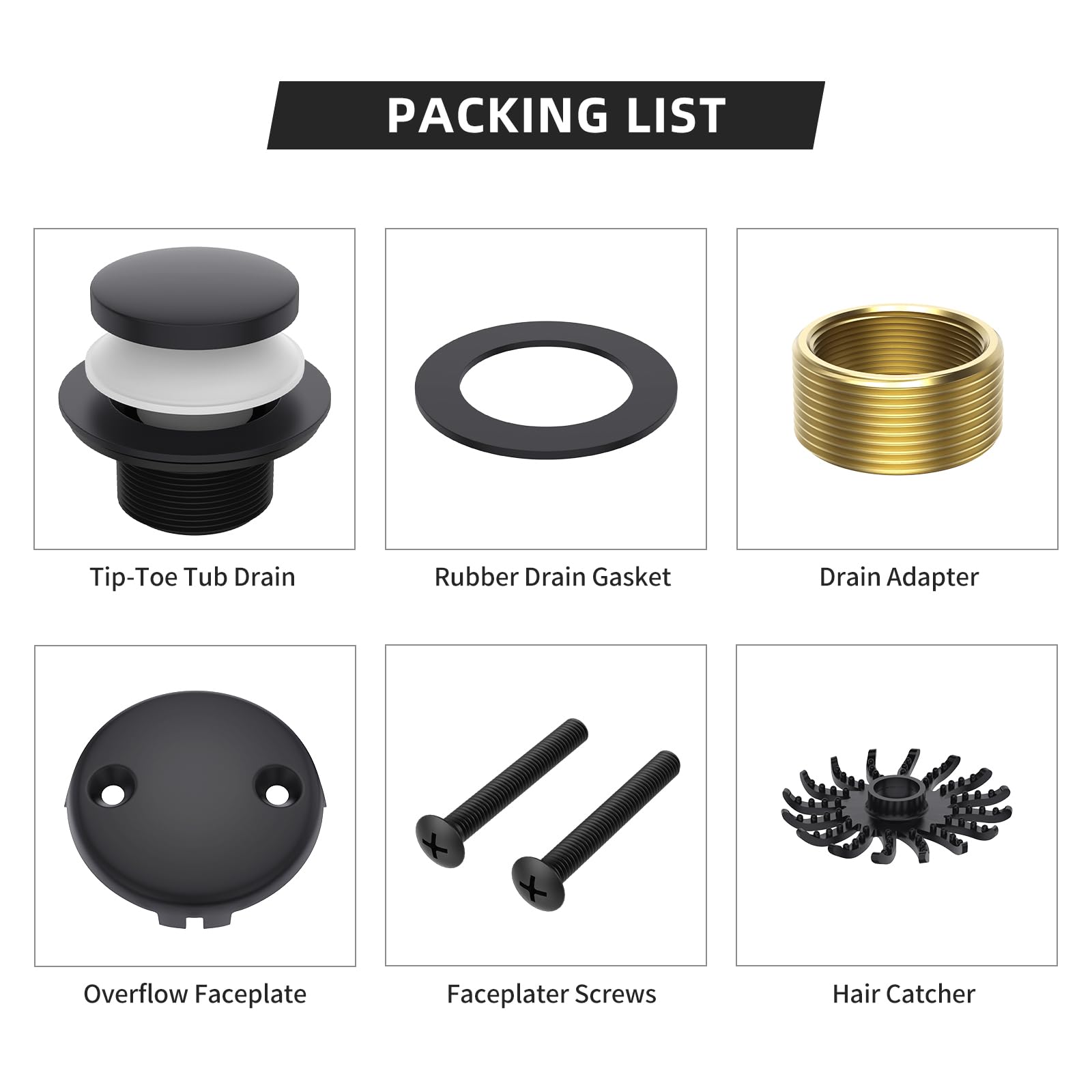 Homeslea universal brass tub drain kit fits common elbows