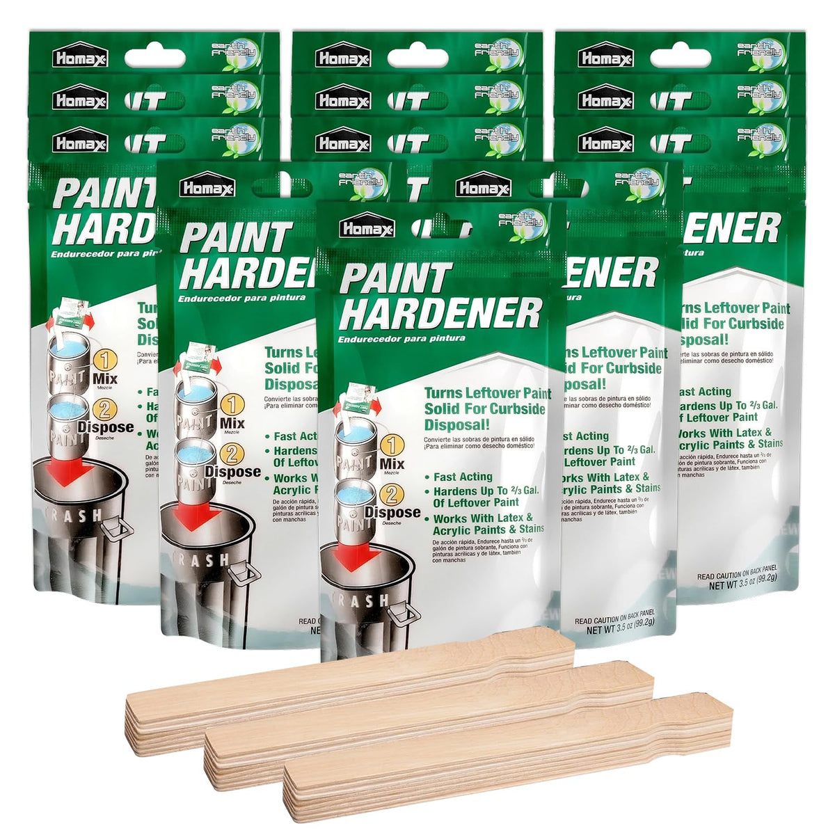 HOMESPHERE Homax Waste Away 12-pack packaging facilitates quick paint disposal.