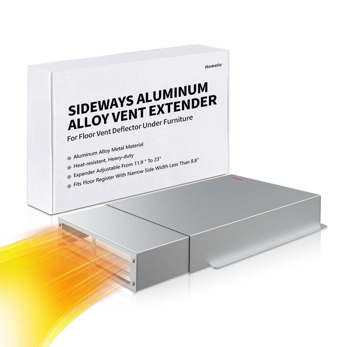Hometu vent extender in adjustable length 11.9–23 inches under a bed for improved airflow.