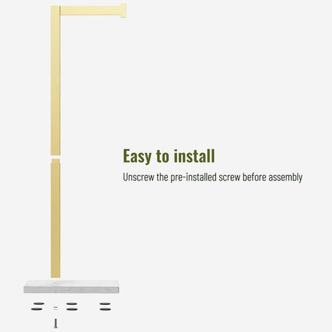 Homevacious Gold simple install with screws for secure setup.