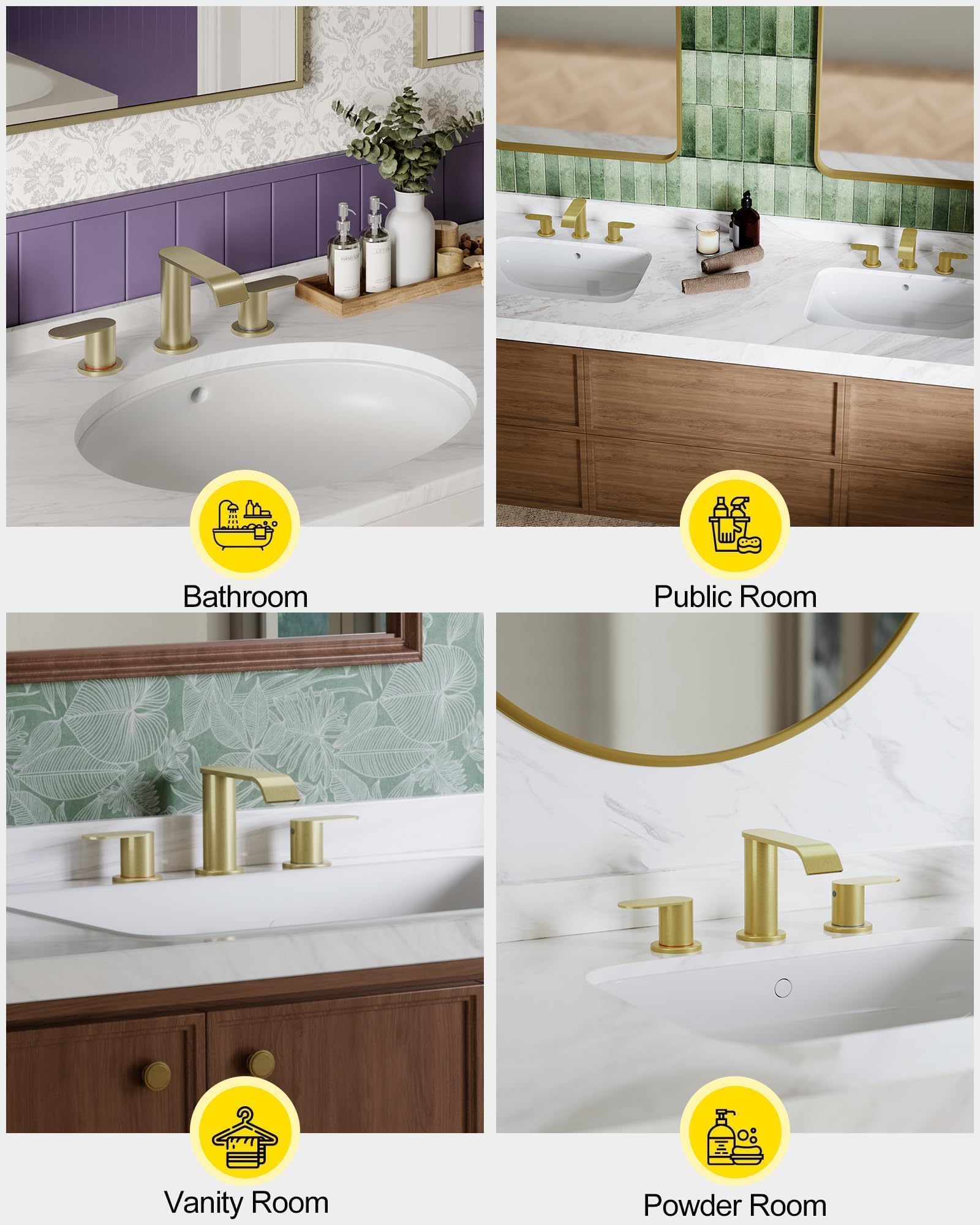 Homevacious installation hardware for 6-12 inch widespread sinks.