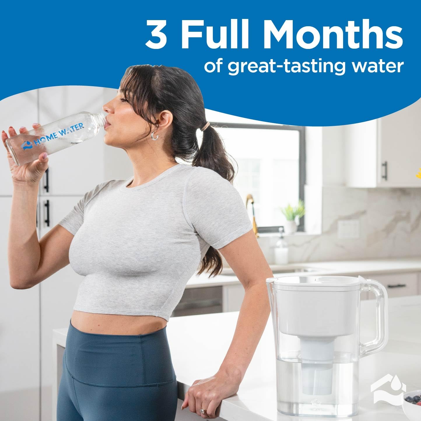 HomeWater dishwasher-safe pitcher enables quick, hassle-free cleaning.