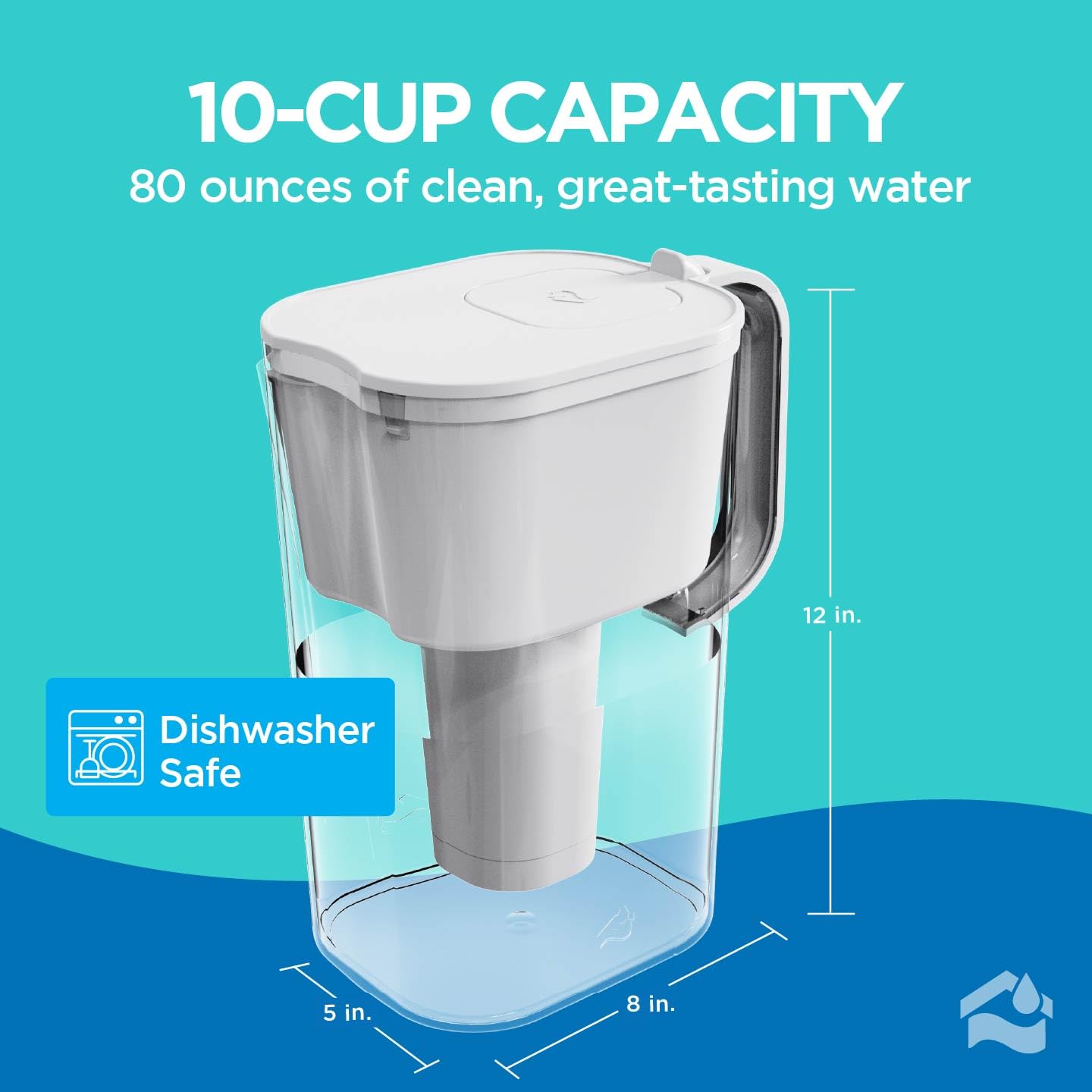 HomeWater removable filter simplifies replacement and maintenance.