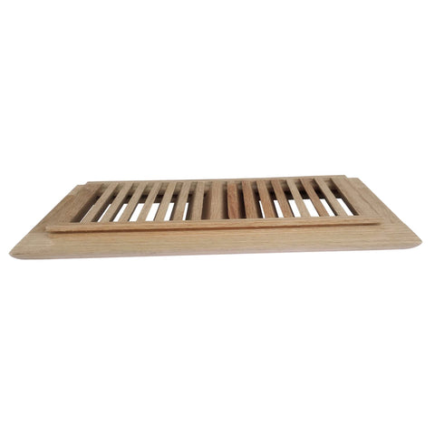 Homewell drop-in vent edge sits flush on the floor, 0.4 inch high.