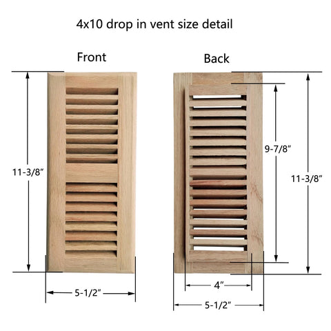 Homewell vent cover with white oak louvers design for airflow and aesthetics.