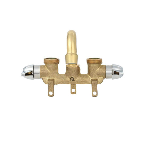 DIY installation guidance for Homewerks laundry faucet showing simple mounting.