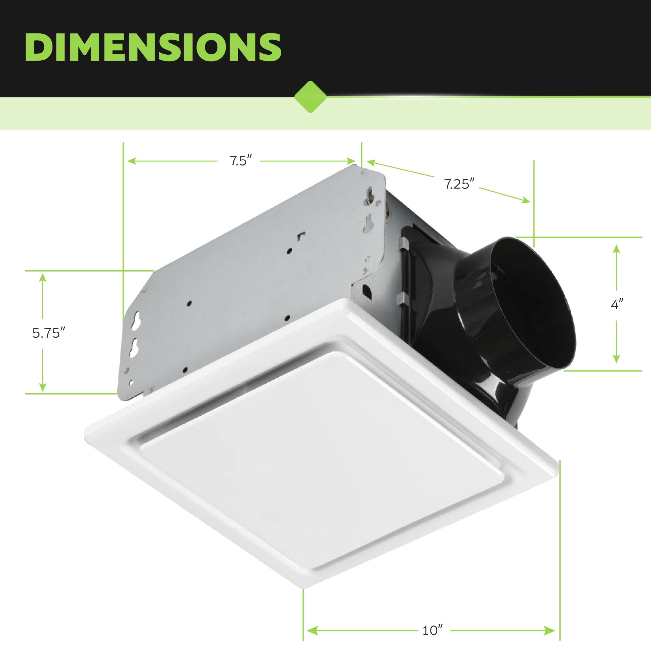 Homewerks 7140-110 built-in light and nightlight for bathroom ambience