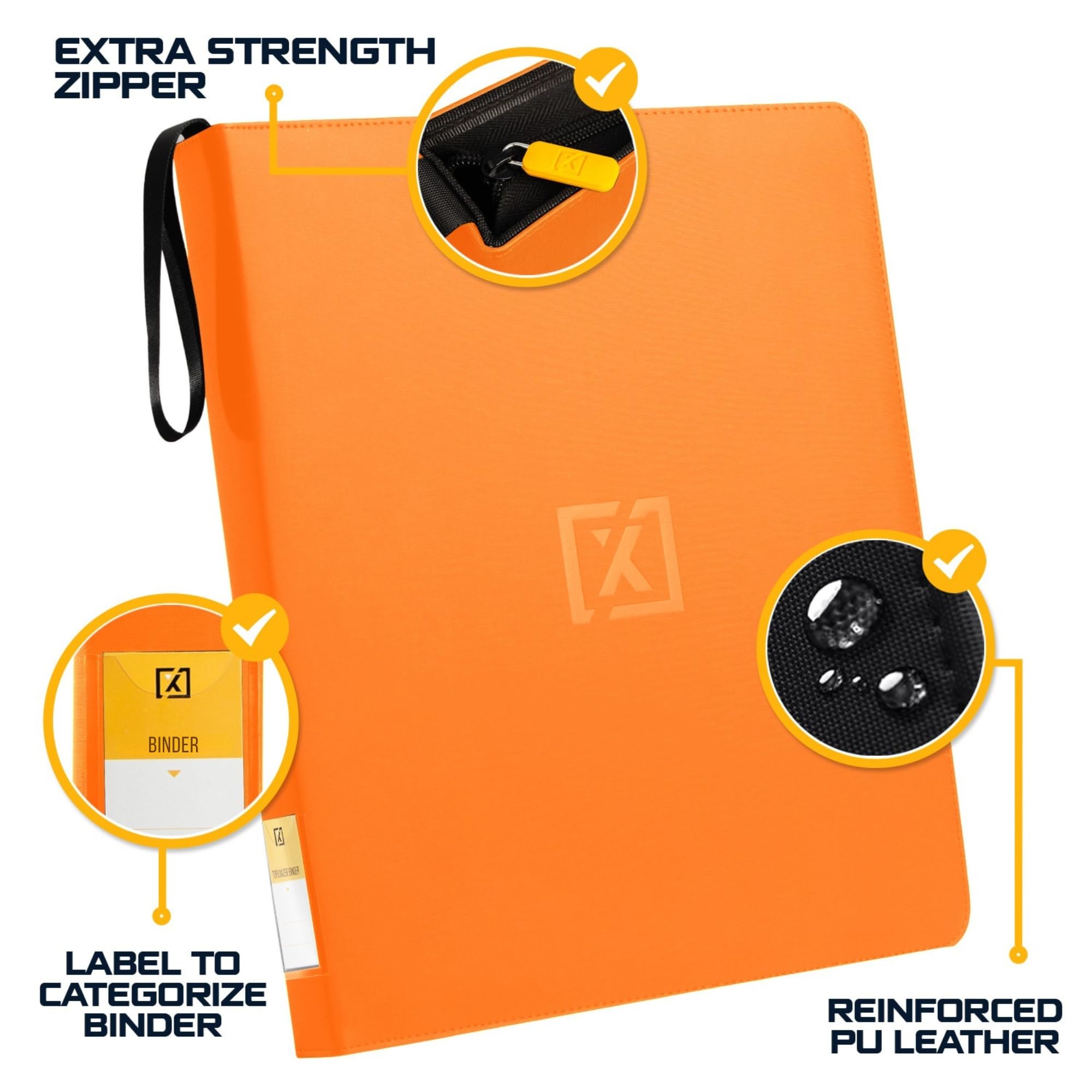 HOMEXPRO X PRO Toploader Binder nine-pocket pages inside for sorting cards