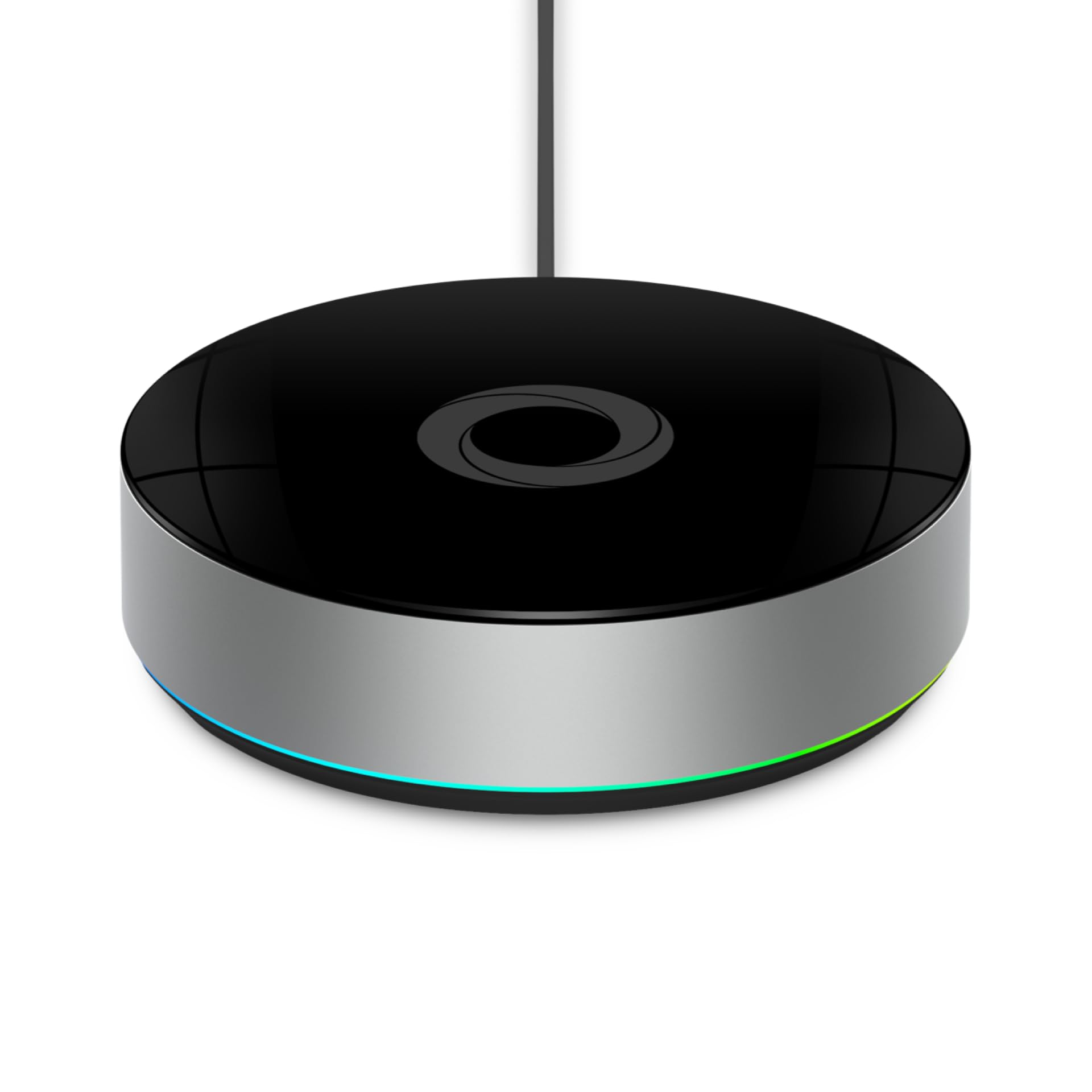 Homey Bridge hub on desk enabling centralized automation