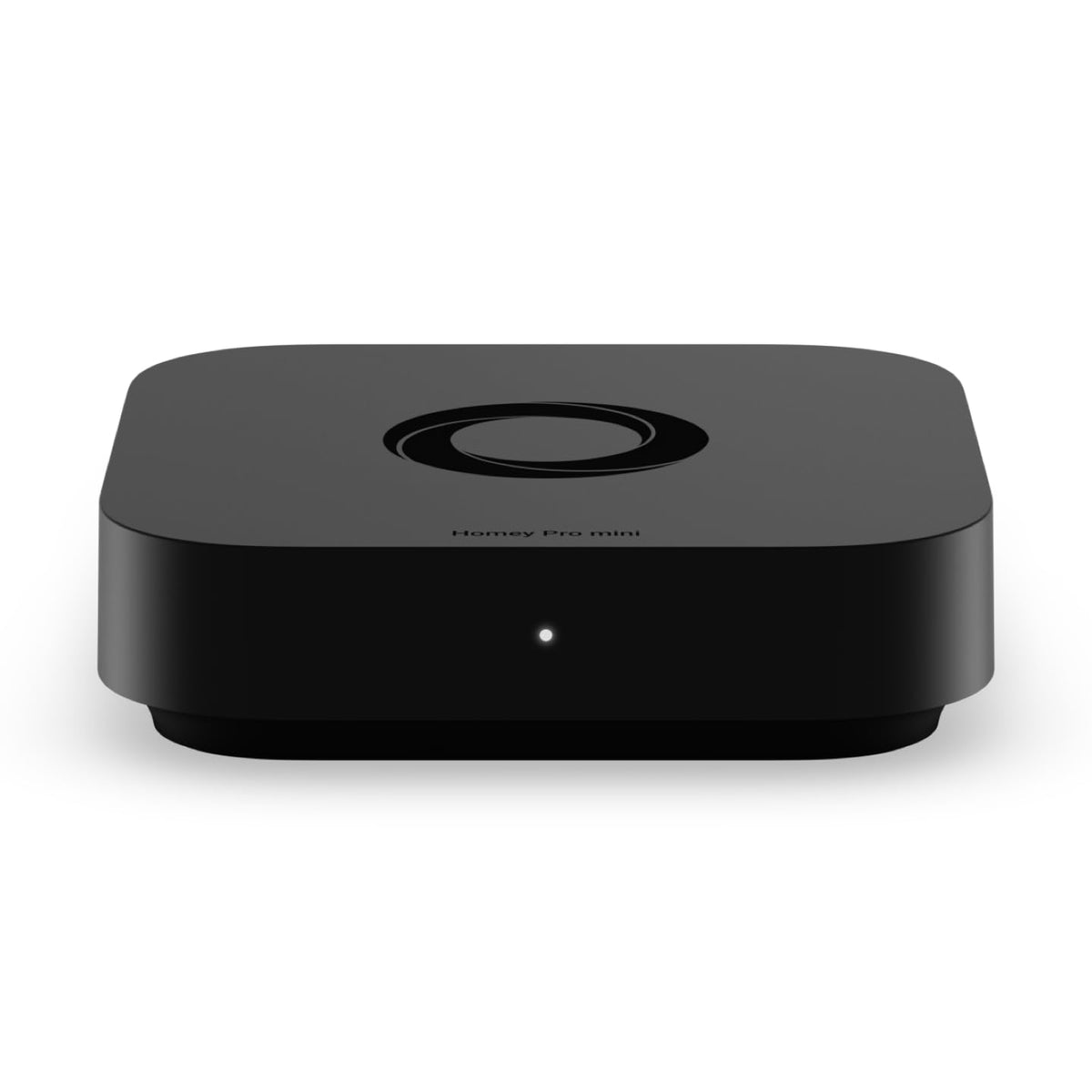Homey Pro mini front view, compact hub for centralized smart home control