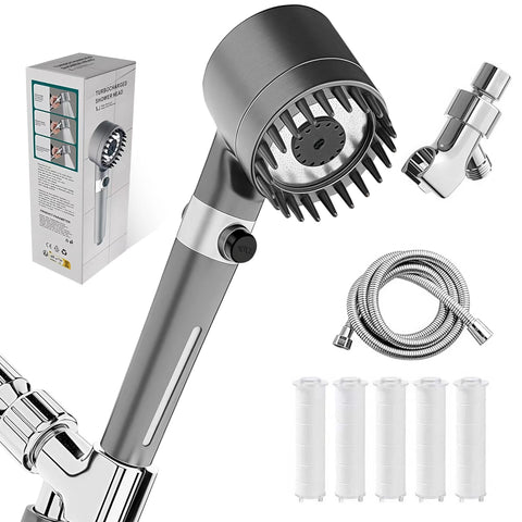 HOMHELP filtered shower head in rainfall mode for a soothing rinse