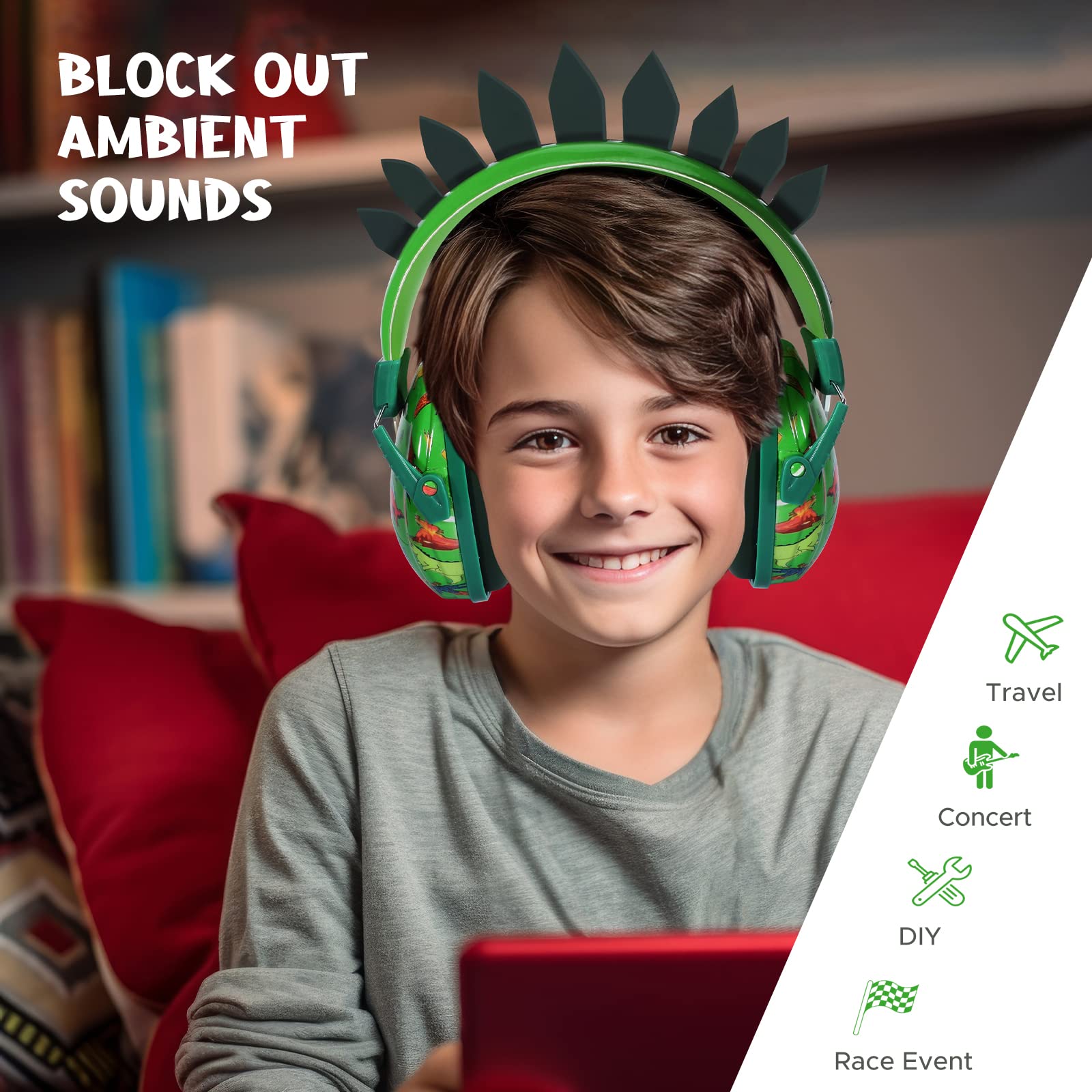 Homicozy padded headband used during travel and busy environments