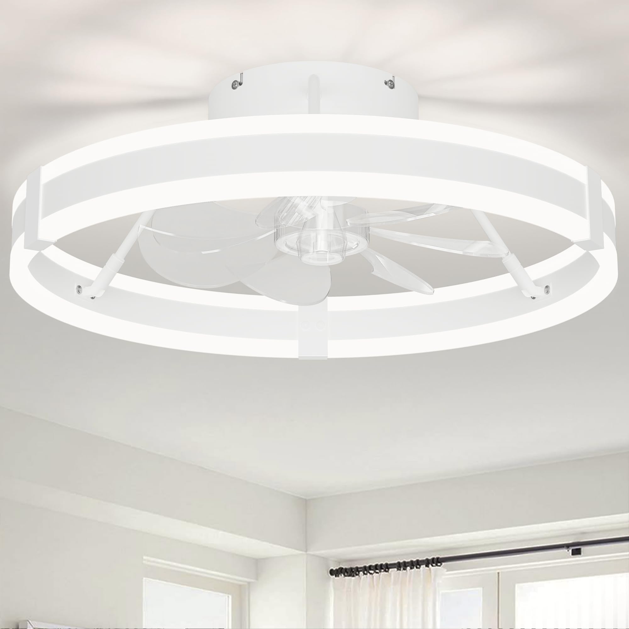 HOMIFORCE bladeless ceiling fan with remote control for easy operation