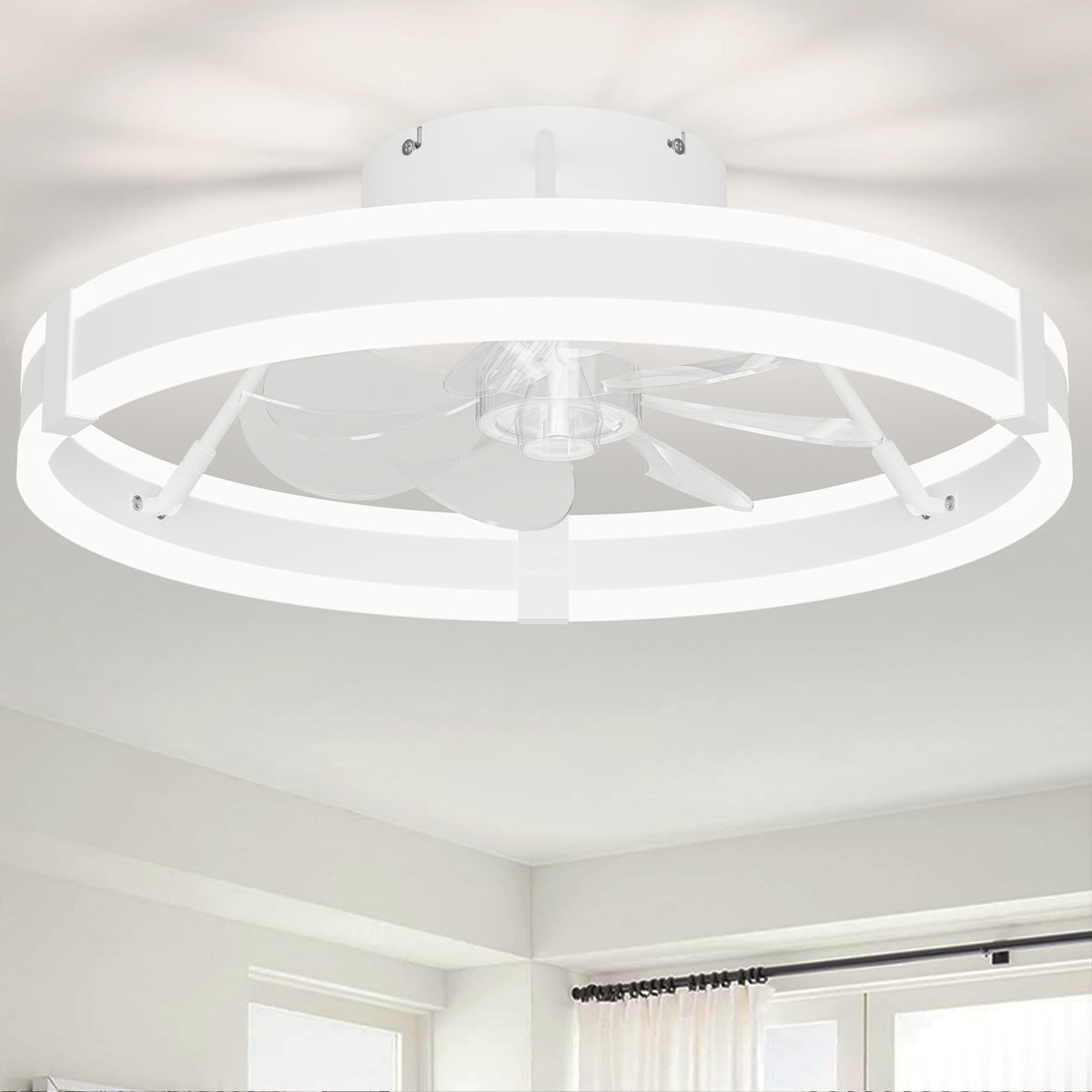 HOMIFORCE bladeless ceiling fan with remote control for easy operation