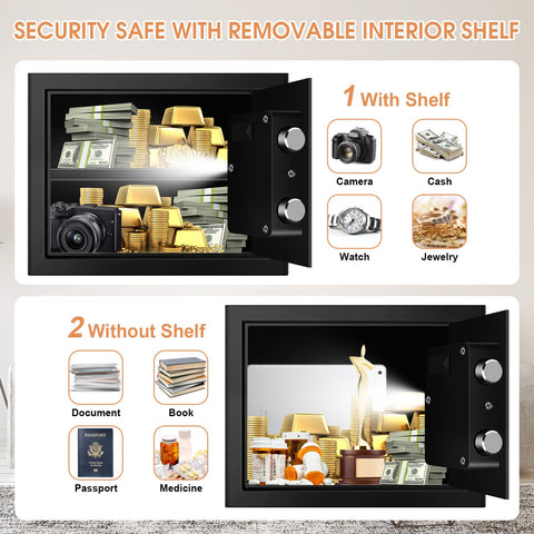 Anchored Homirxan safe secured to wall or floor for stability