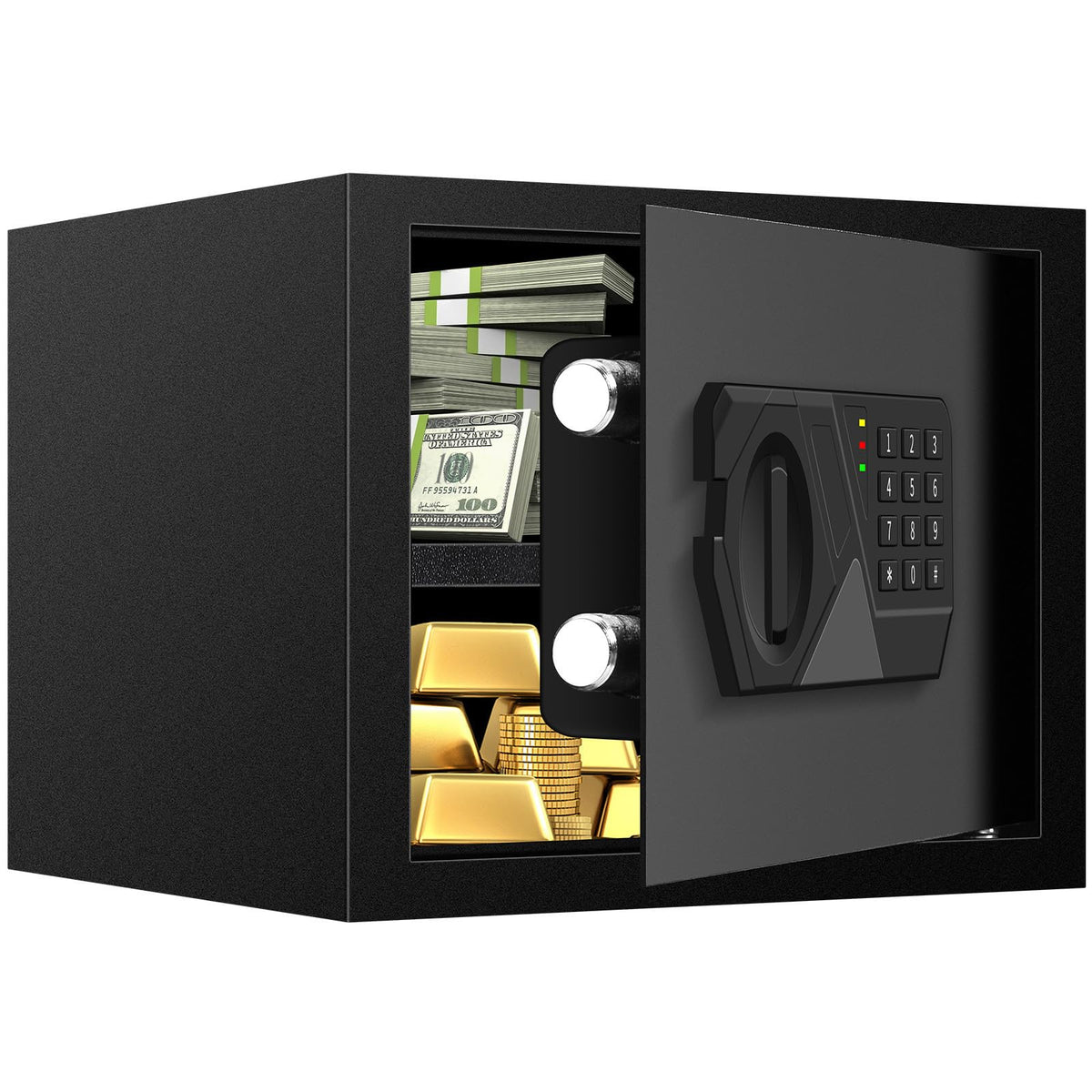 Homirxan 1.2-cubic fireproof safe front view showing discreet home protection