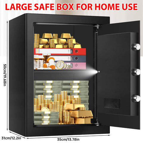 Homirxan digital keypad safe close-up shows easy PIN access and secure locking.