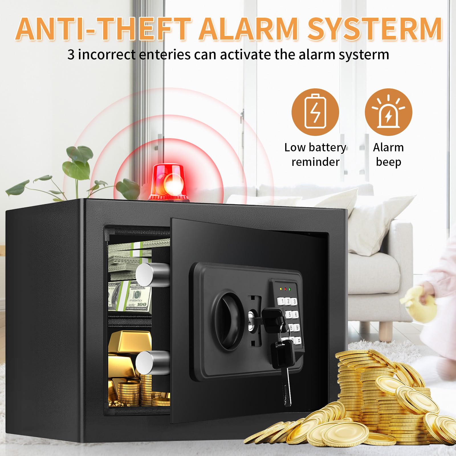 Homirxan dual alarm system deters tampering