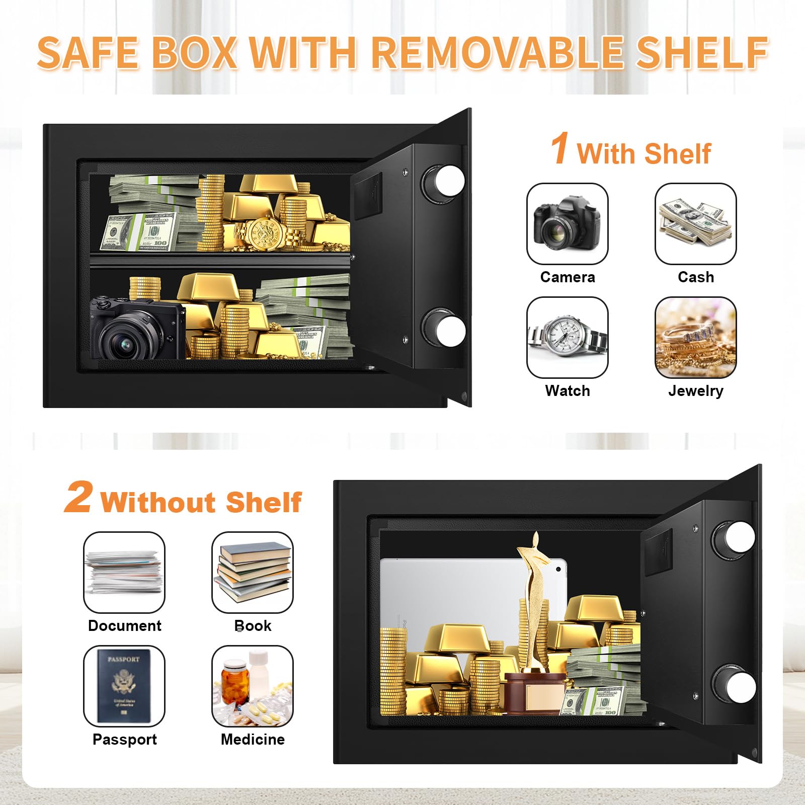 Homirxan fireproof and waterproof design protects contents from exposure