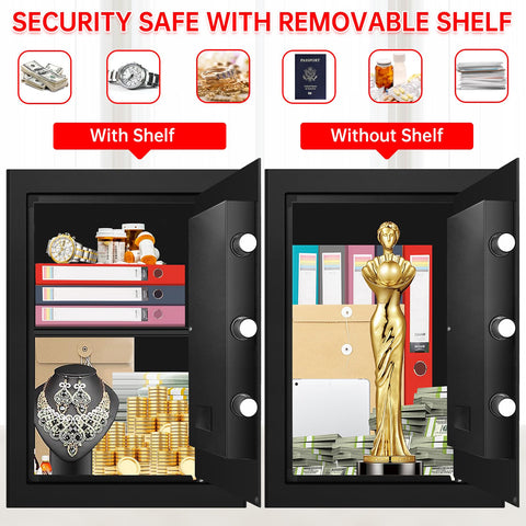 Homirxan removable shelf demonstrates adjustable storage for different items.