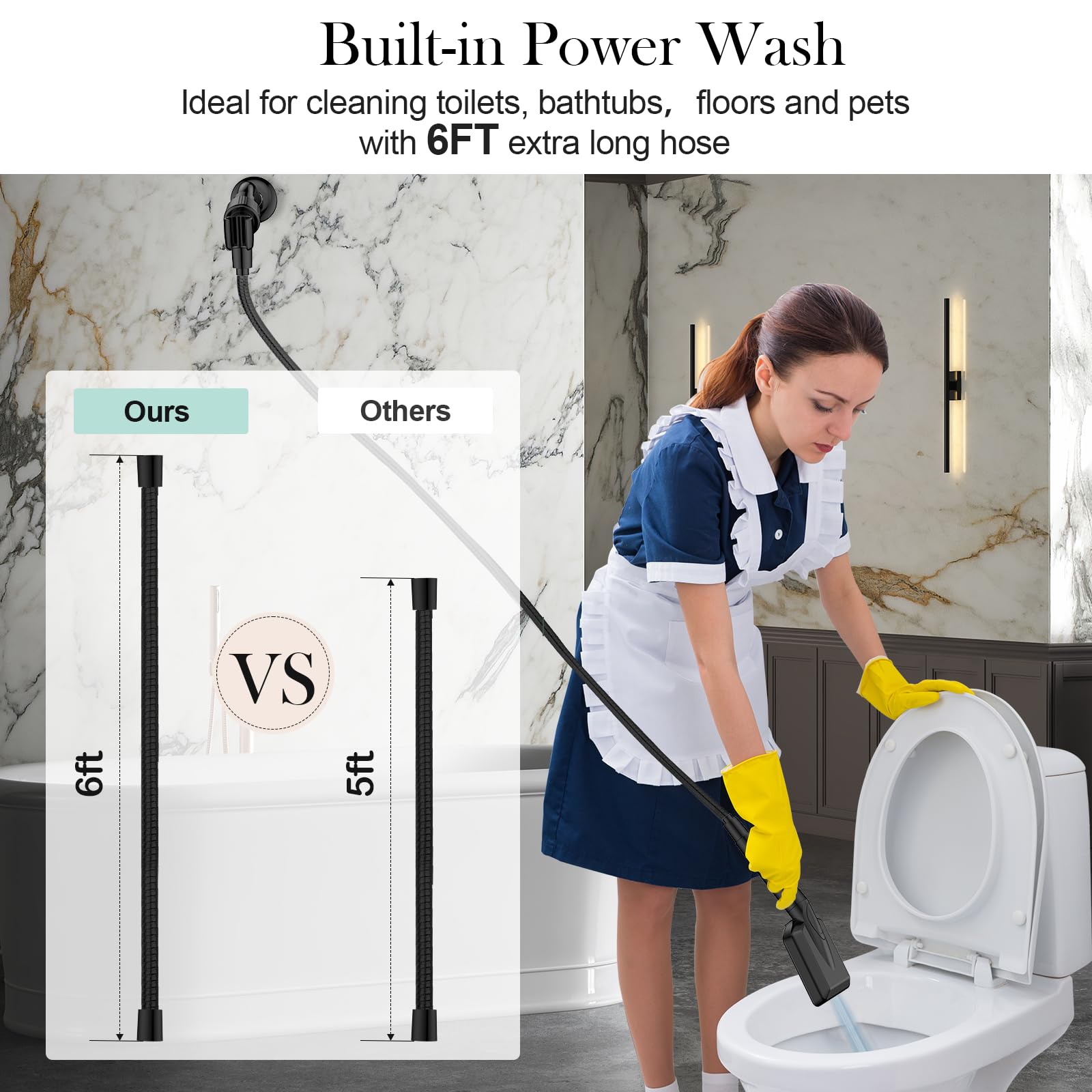 Homlord filtered shower head power wash mode offers a strong cleaning option for hard water