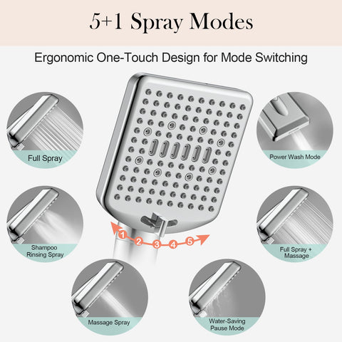 Homlord water filtration removes chlorine and impurities for cleaner shower water.