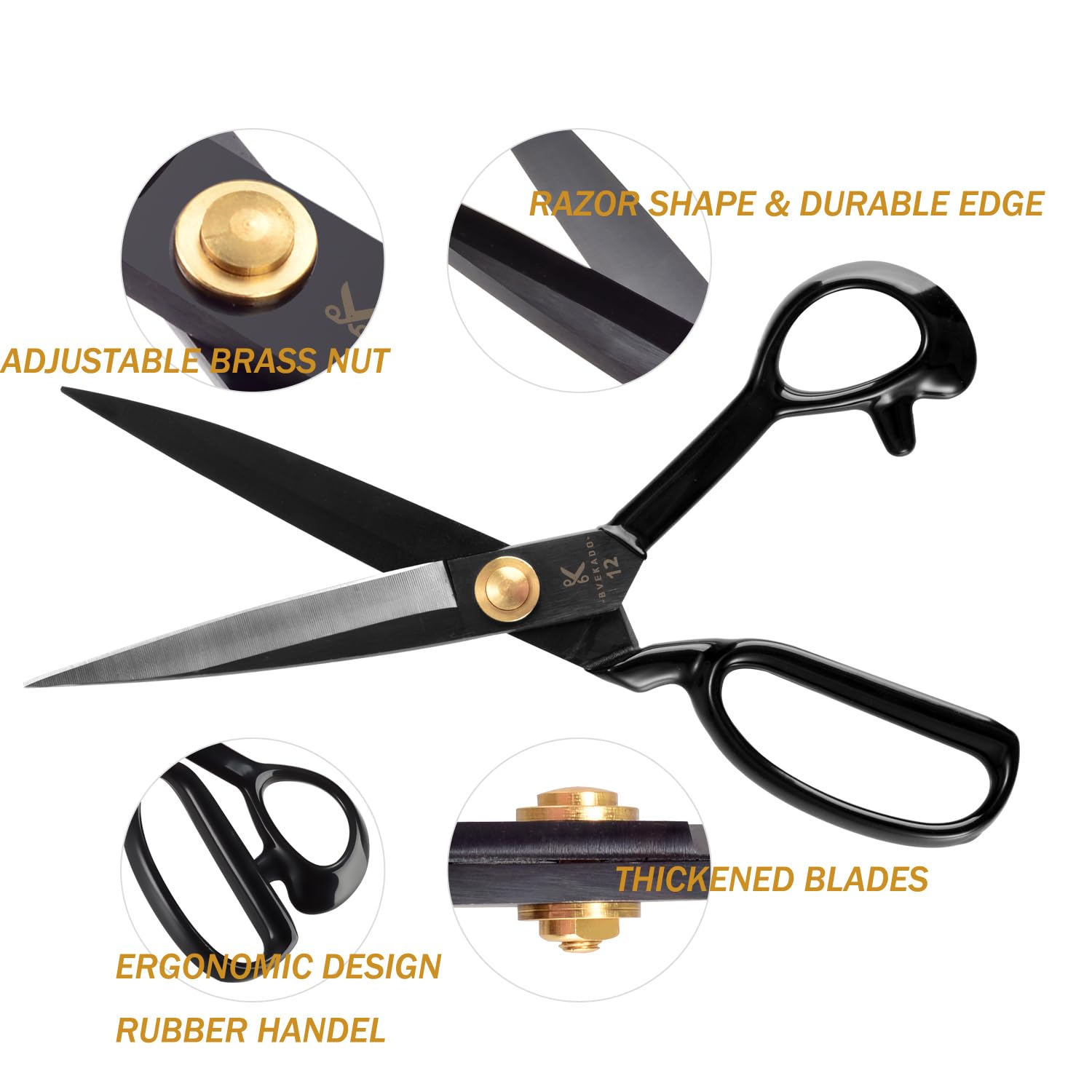 Homlynn sewing scissors in dressmaking use for clean hems
