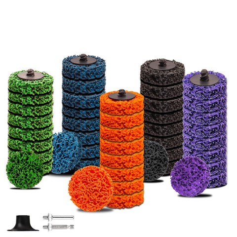HOMO FABER 46pcs strip disc kit with quick-change system for fast surface prep.