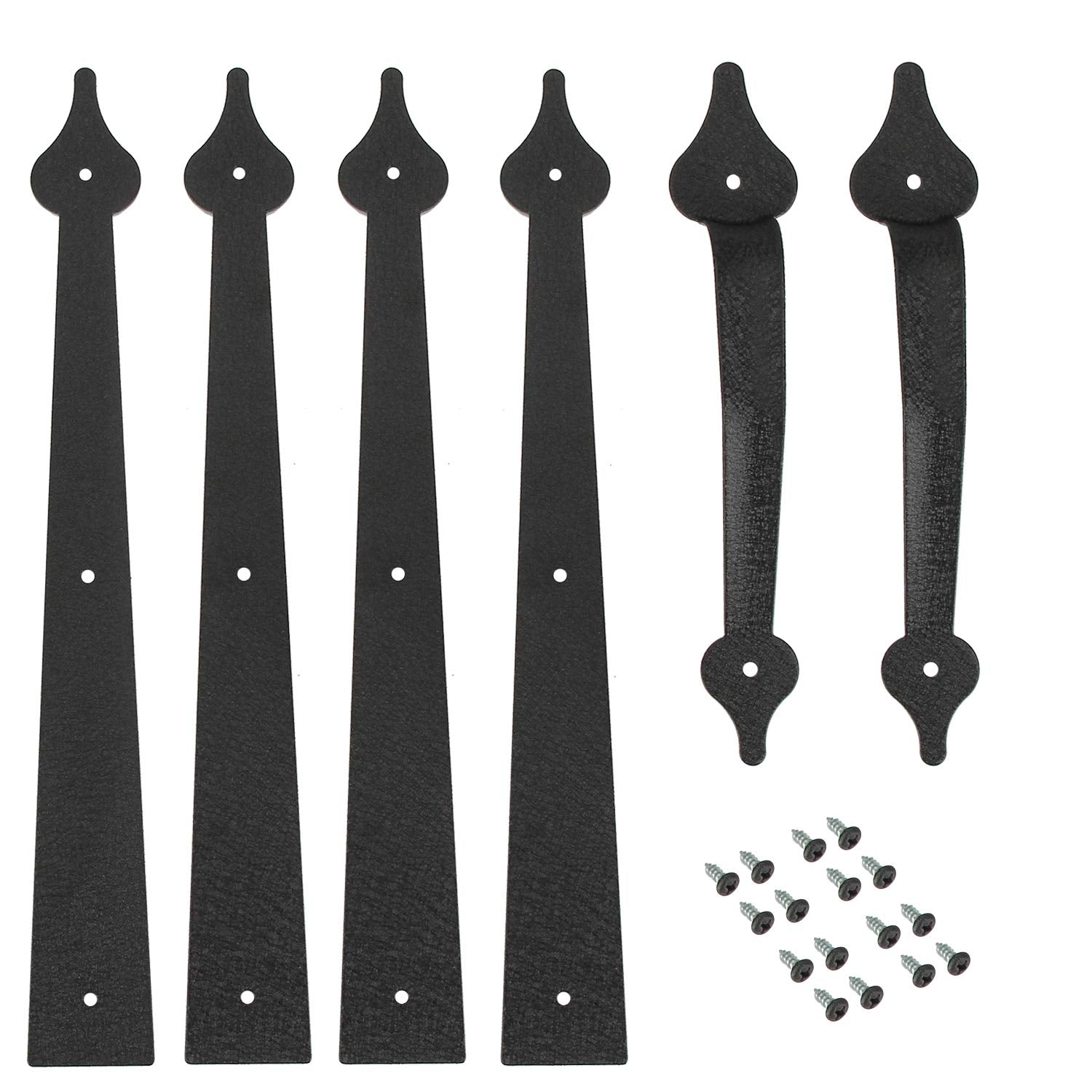 Homode decorative garage door handles in black, two-pack, add a cohesive hardware look.