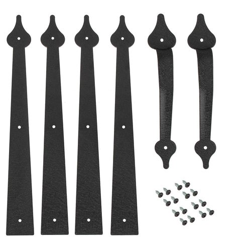 Homode decorative garage door handles in black, two-pack, add a cohesive hardware look.