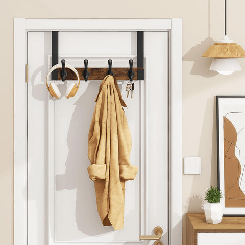 Homode versatile hanger over door for hats and robes.