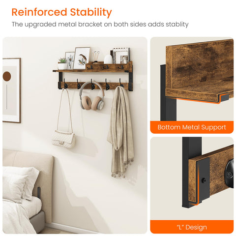 Homode sturdy metal frame supports coats and bags with durable construction.