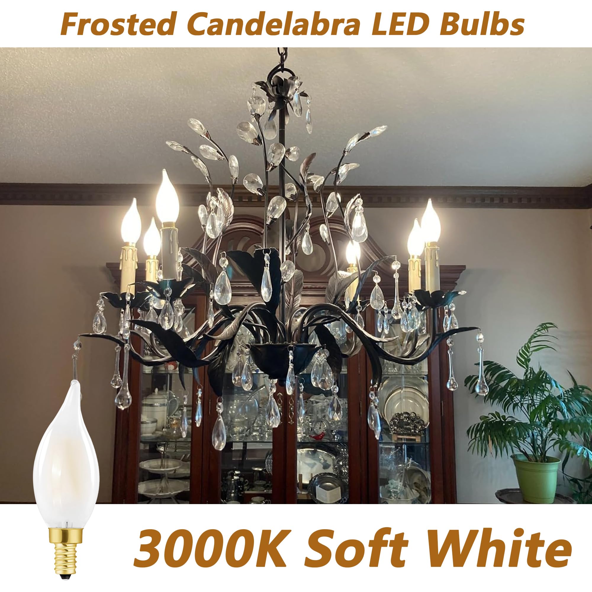 HOMOSUM 6W LED candle bulb saves energy like a 60W incandescent