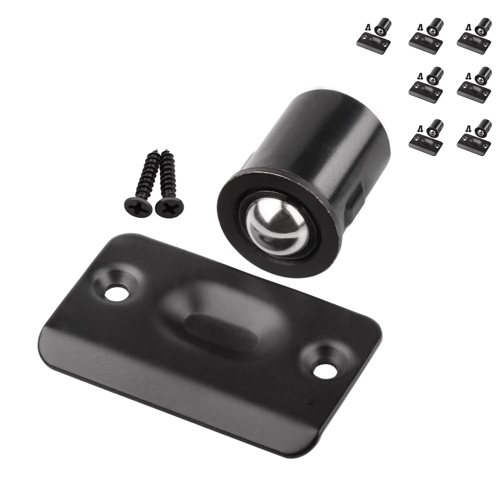 HOMOTEK 8-pack drive-in ball catch concealed mechanism for secure closet doors.