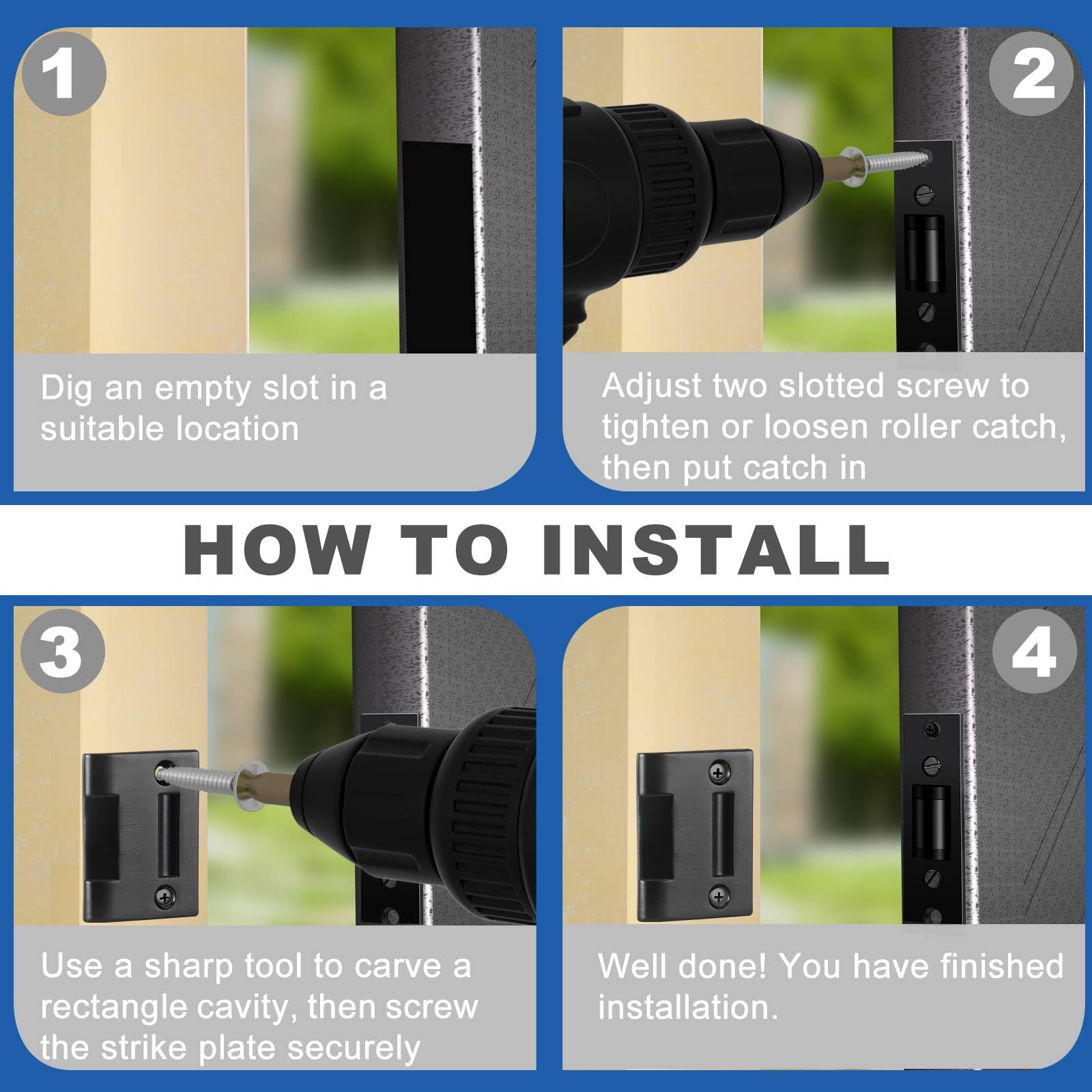HOMOTEK roller with 3/8 inch projection for flexible door fitting