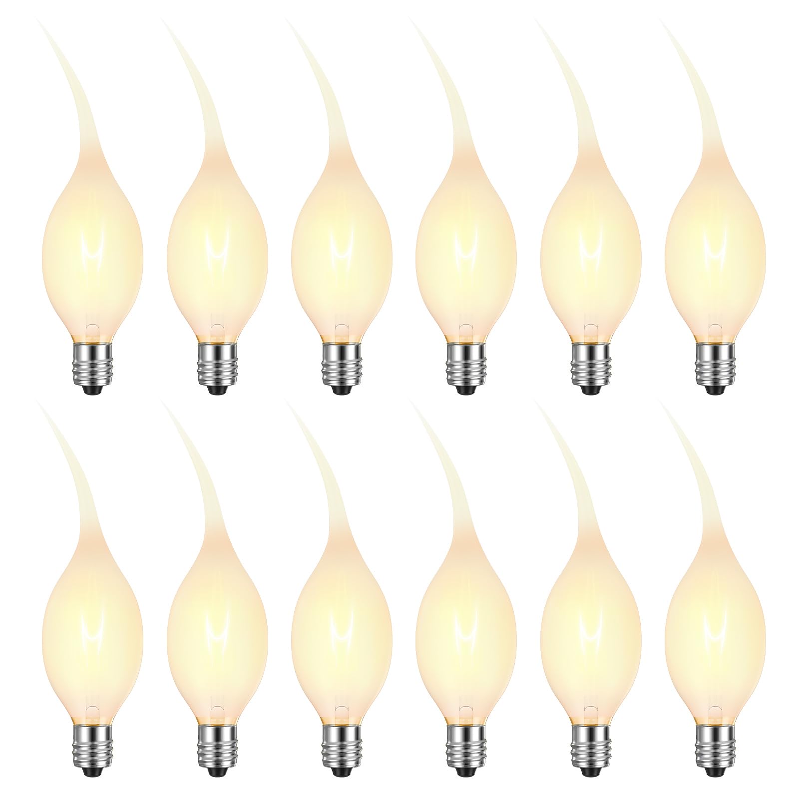 Hompavo shatter-resistant candle bulb with flame tip for cozy holiday lighting