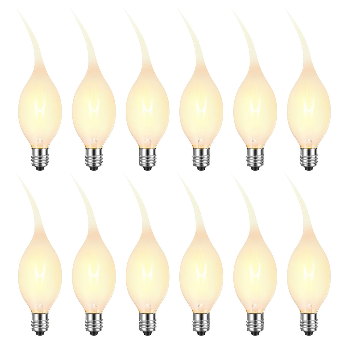 Hompavo shatter-resistant candle bulb with flame tip for cozy holiday lighting