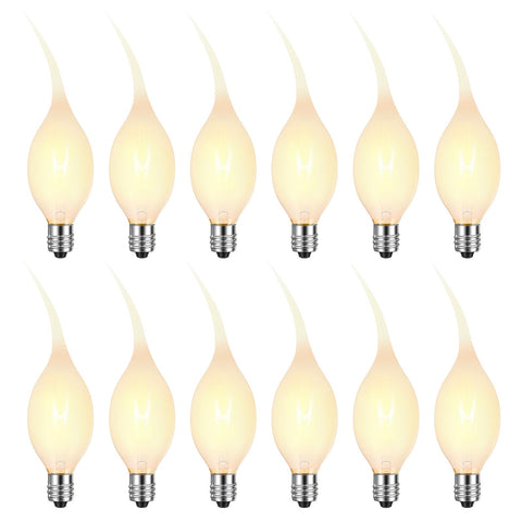 Hompavo shatter-resistant candle bulb with flame tip for cozy holiday lighting