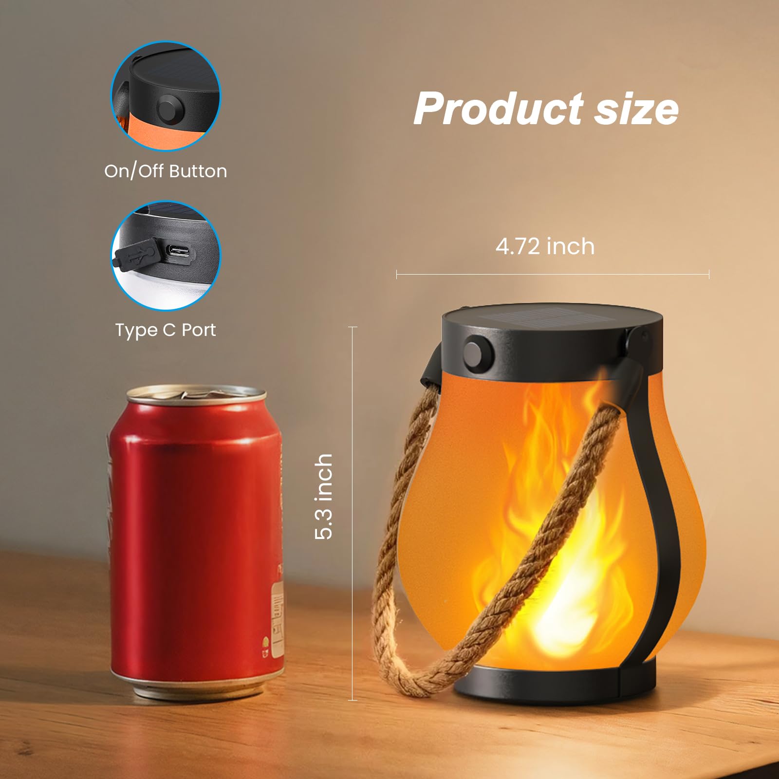 Hompavo Gen2 2-in-1 hanging and table lantern for flexible decor.
