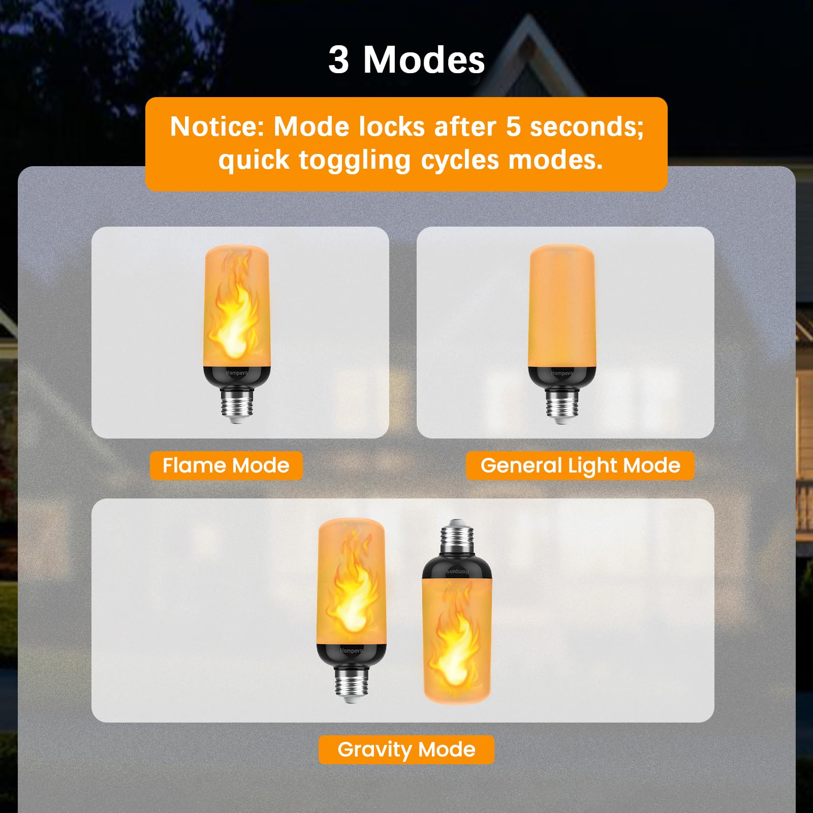 Hompavo Gen2 flame bulb decor ideas for Halloween and Christmas