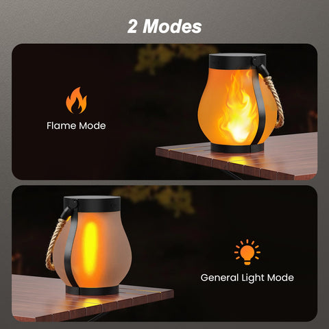 Hompavo Gen2 outdoor lantern offers flame and steady light modes.