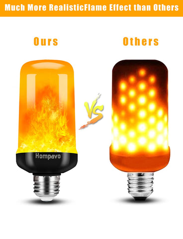 Hompavo LED flame bulb realistic flicker for cozy evenings