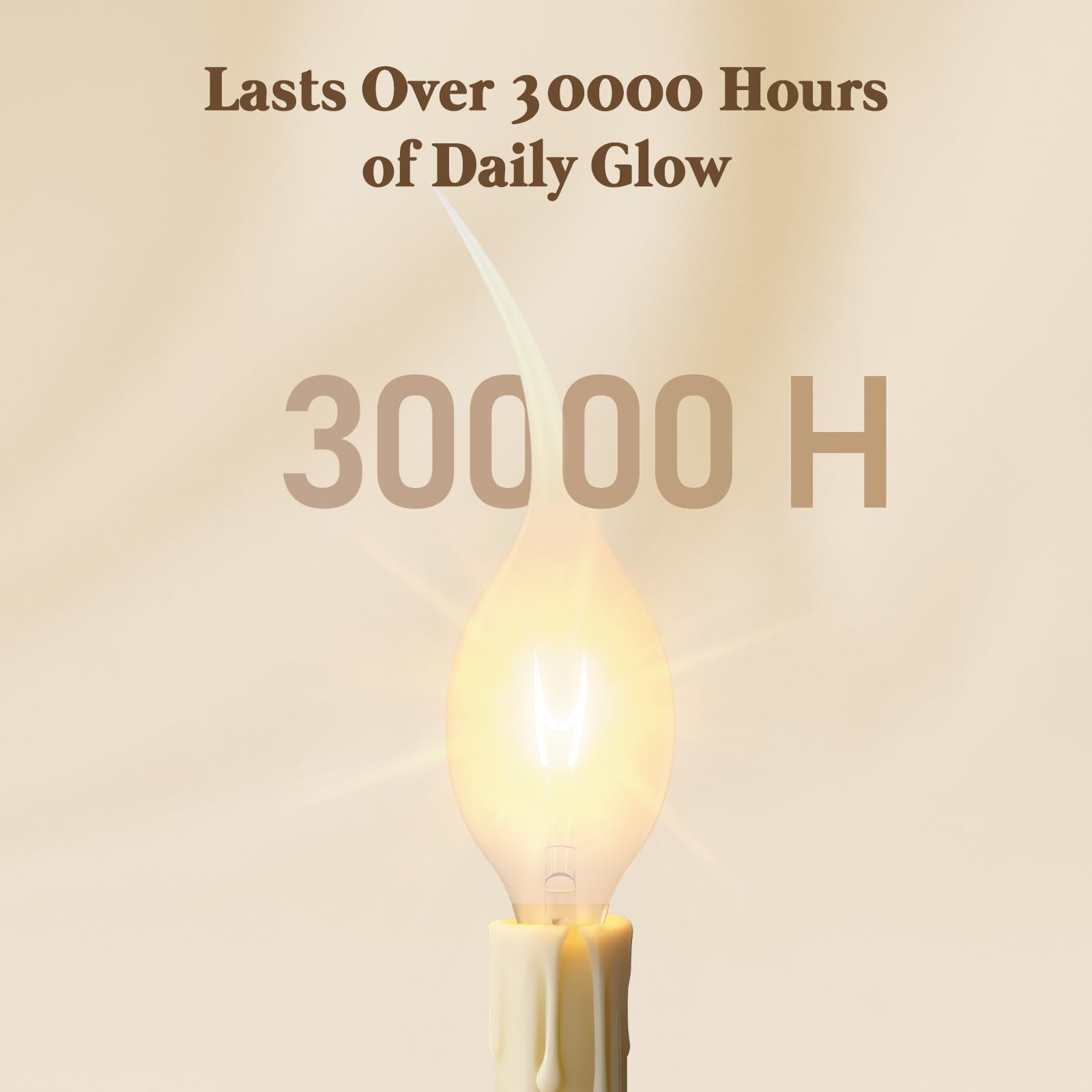 Hompavo silicone-dipped candle bulb offering safe, elegant lighting in dim spaces