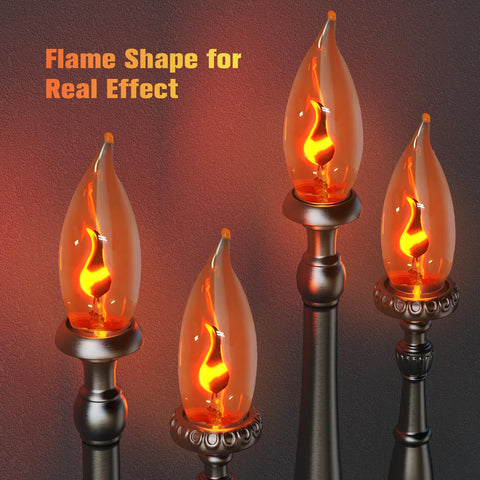 Hompavo flame bulb E12 easy install fits chandeliers and sconces