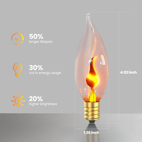 Hompavo flame bulb on outdoor porch glow for evenings outside