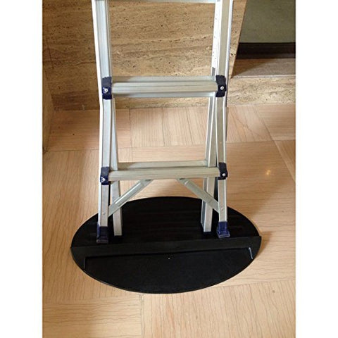 HomDSim extension ladder stop mat in action under telescoping ladders.