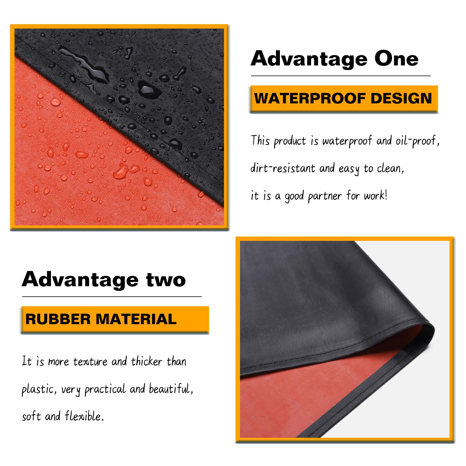 Homsolver thick rubber waterproof apron dishwashing setup shows mess protection.