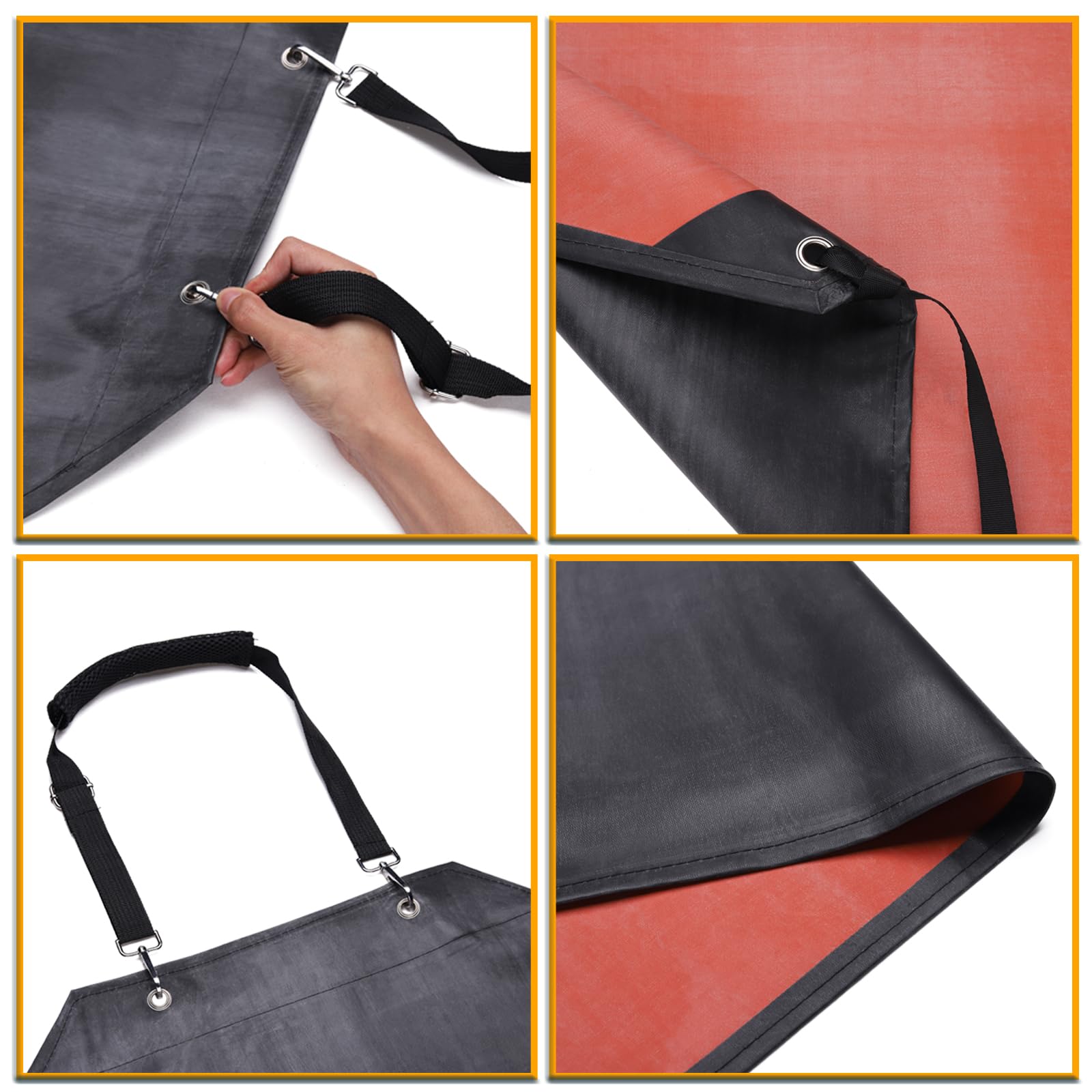 Homsolver thick rubber waterproof apron gardening use helps keep clothes clean.